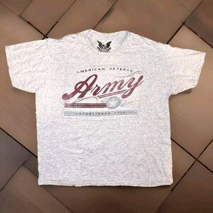 American Army Veteran Mens T Shirt Size XXL Gray Established  1775 Apprime